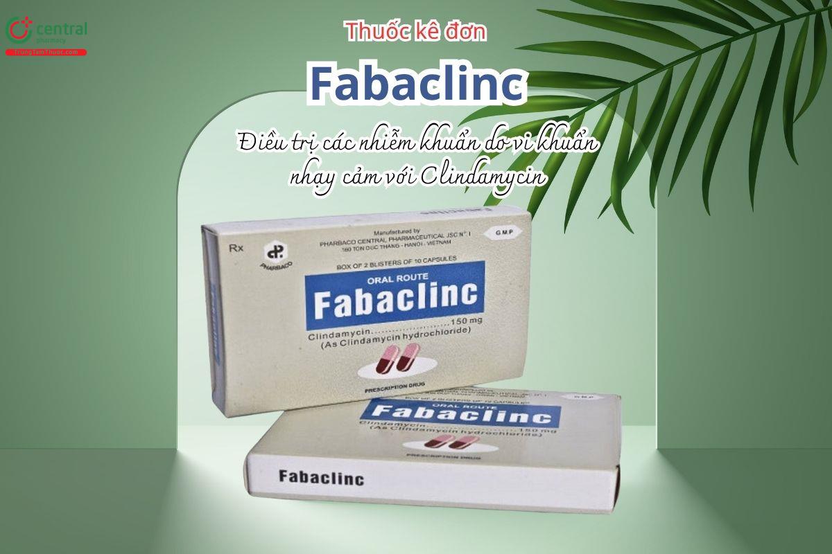 Thuốc Fabaclinc 150mg điều trị các nhiễm khuẩn do vi khuẩn nhạy cảm với Clindamycin