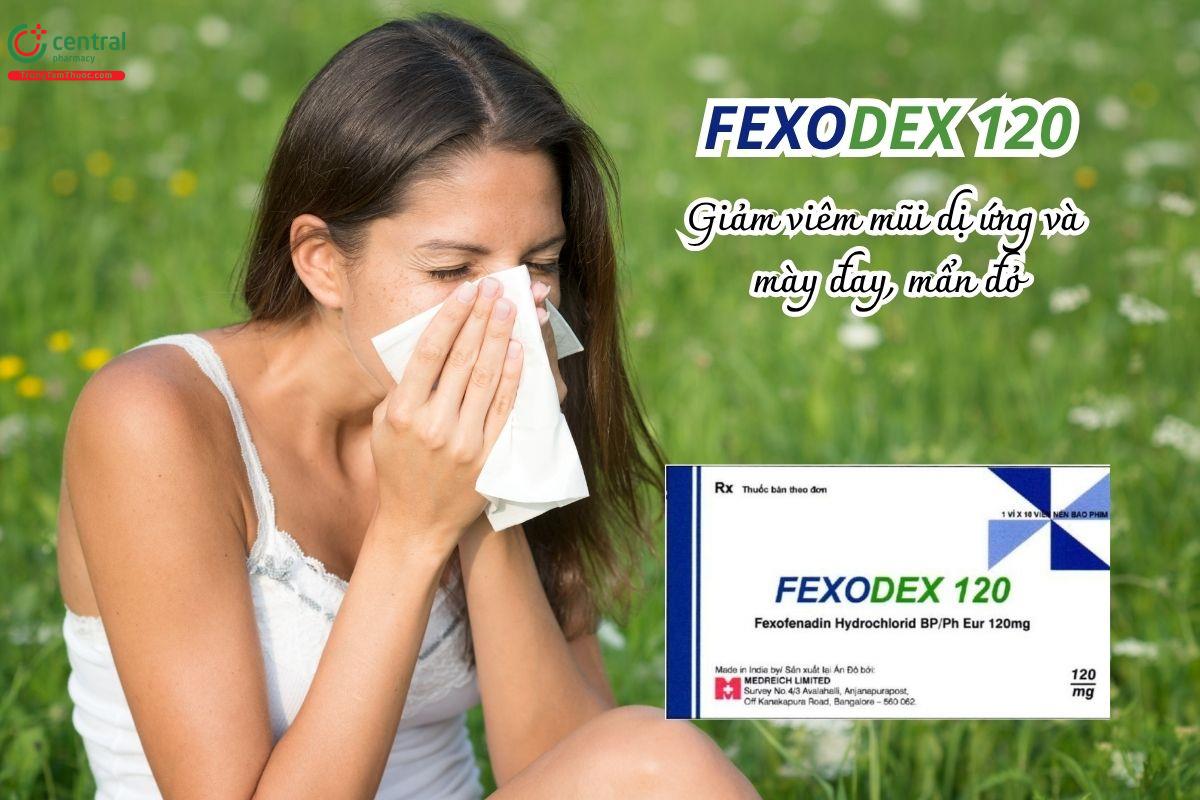 Thuốc Fexodex 120mg - Điều trị viêm mũi dị ứng và mày đay, mẩn ngứa