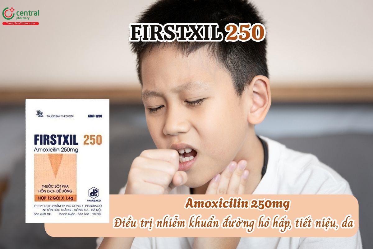 Thuốc Firstxil 250mg điều trị nhiễm khuẩn đường hô hấp, tiết niệu, da