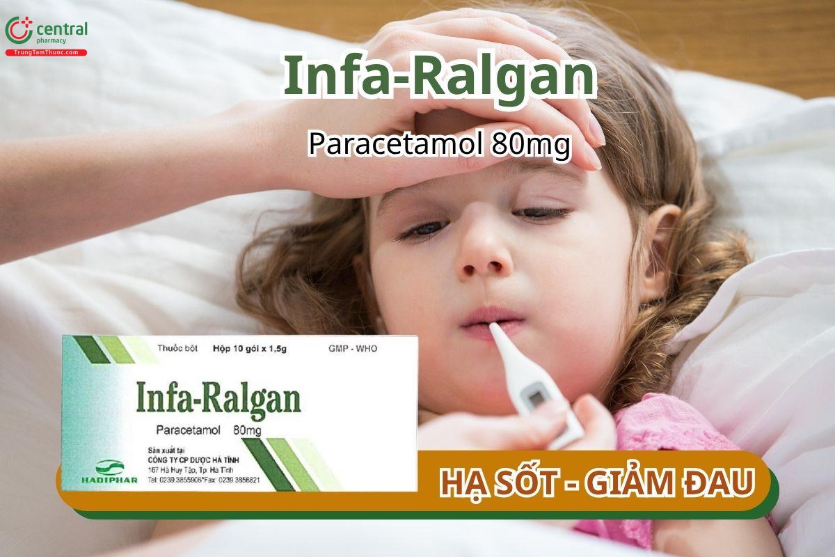 Thuốc Infa-Ralgan 80mg giúp giảm đau, hạ sốt từ mức độ nhẹ đến vừa