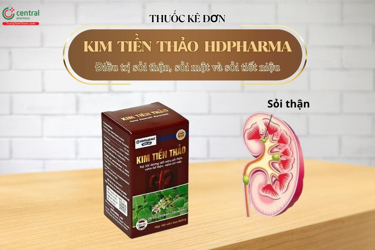 Thuốc Kim Tiền Thảo HDPHARMA được dùng để điều trị sỏi thận, sỏi mật và sỏi tiết niệu