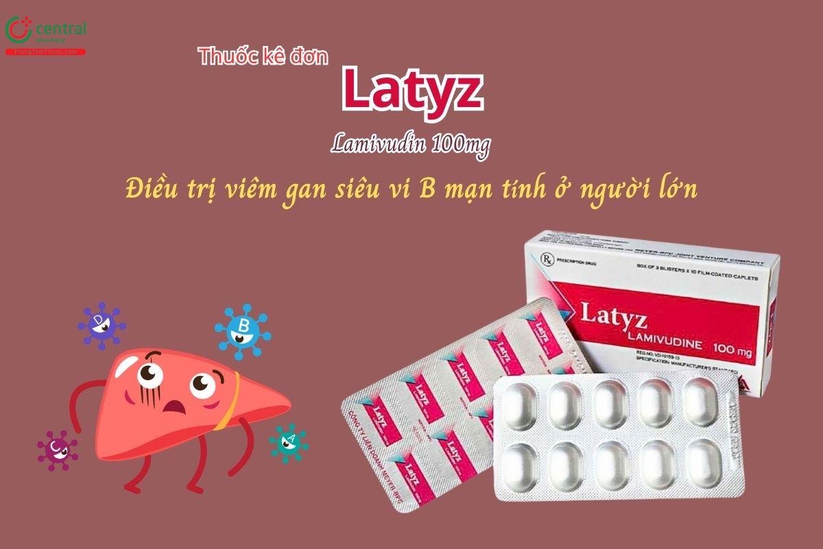Thuốc Latyz 100mg - Điều trị viêm gan siêu vi B mạn tính ở người lớn