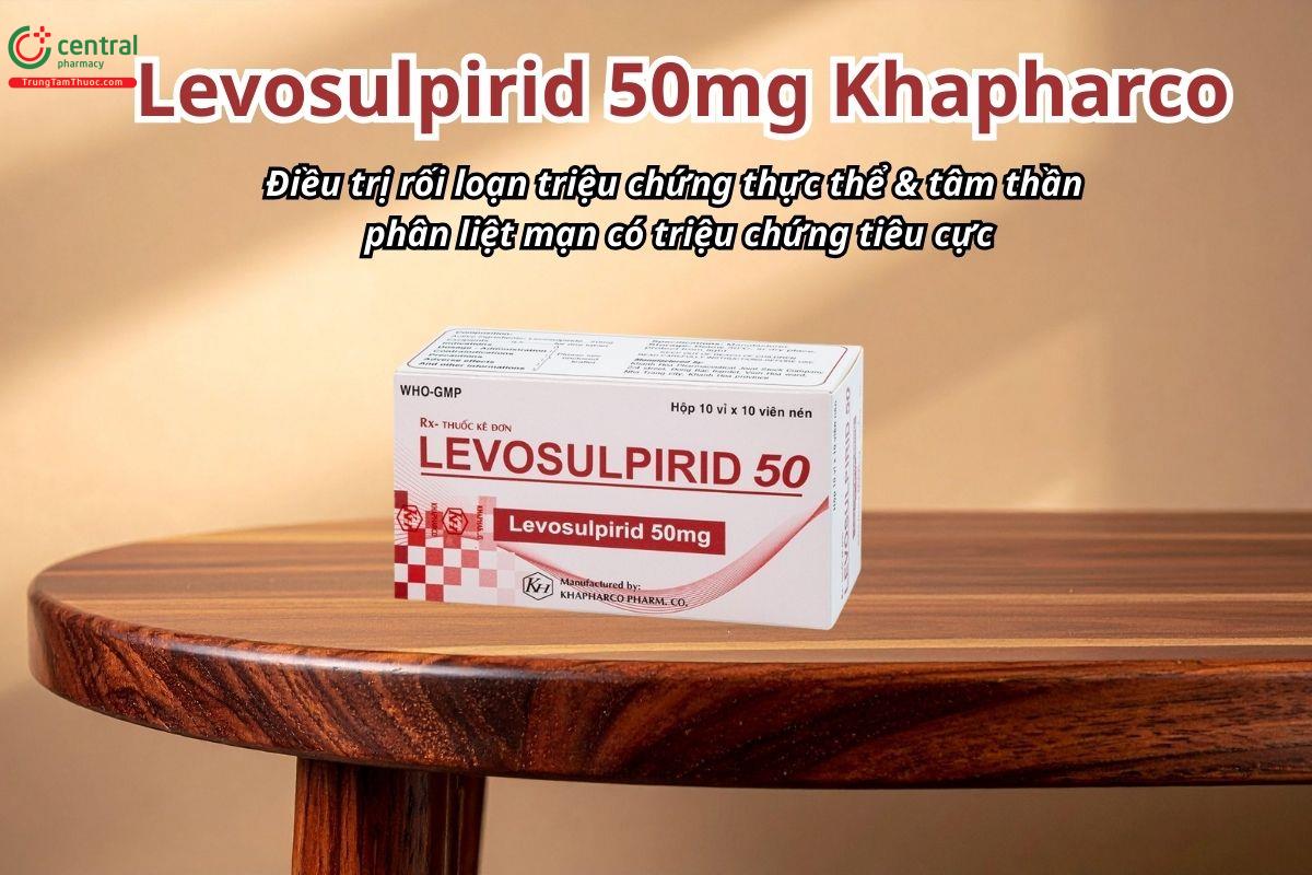 Thuốc Levosulpirid 50mg Khapharco dùng trong rối loạn triệu chứng thực thể và tâm thần phân liệt mạn