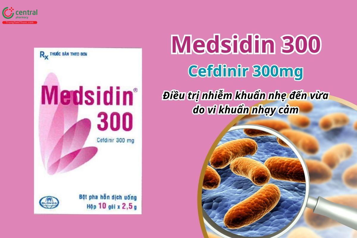 Thuốc Medsidin 300mg điều trị nhiễm khuẩn nhẹ đến vừa do vi khuẩn nhạy cảm