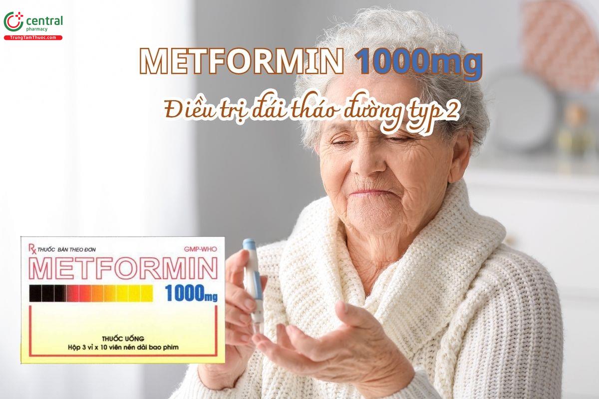 Thuốc Metformin 1000mg Pharbaco điều trị bệnh đái tháo đường tuýp 2
