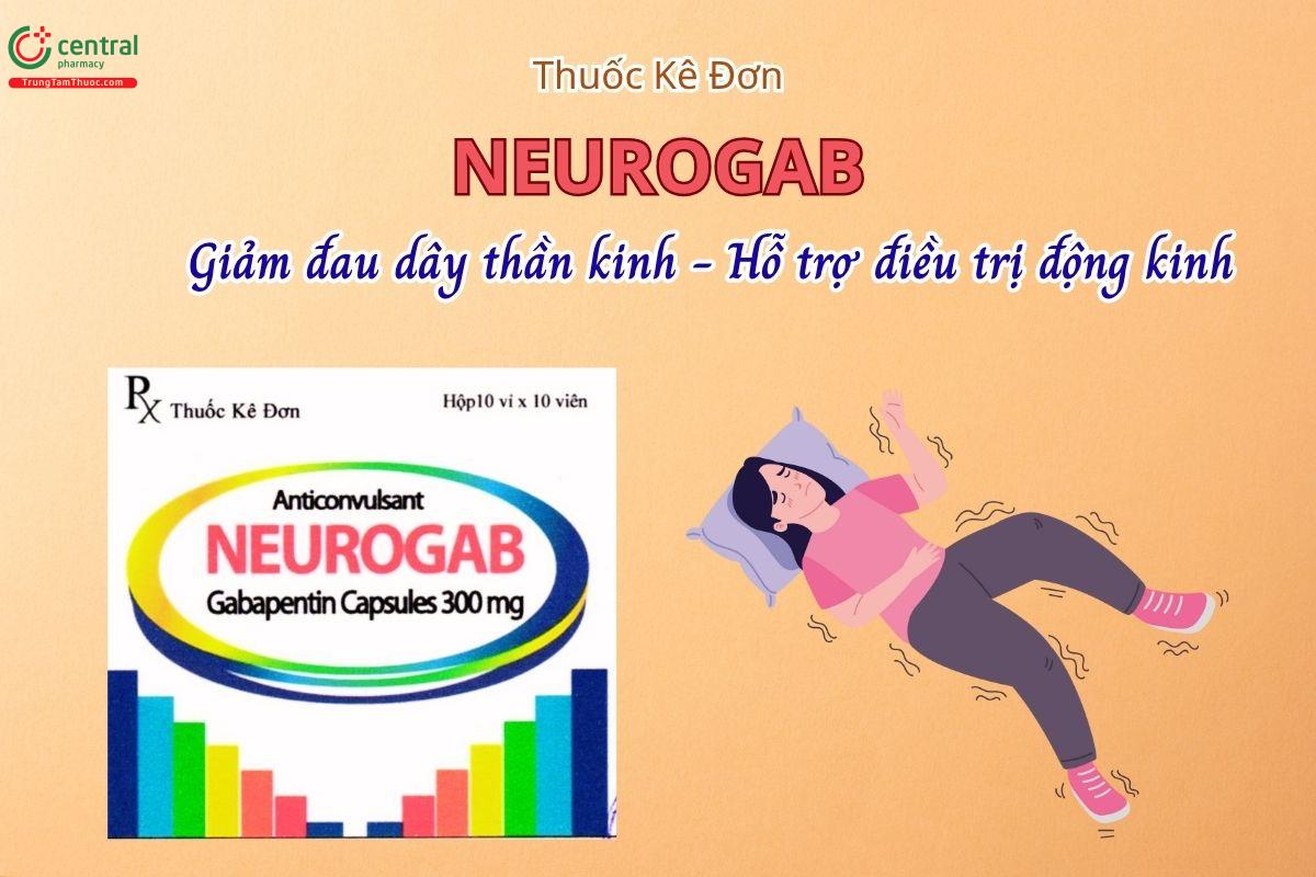 Thuốc Neurogab 300mg giúp giảm đau dây thần kinh, hỗ trợ điều trị động kinh