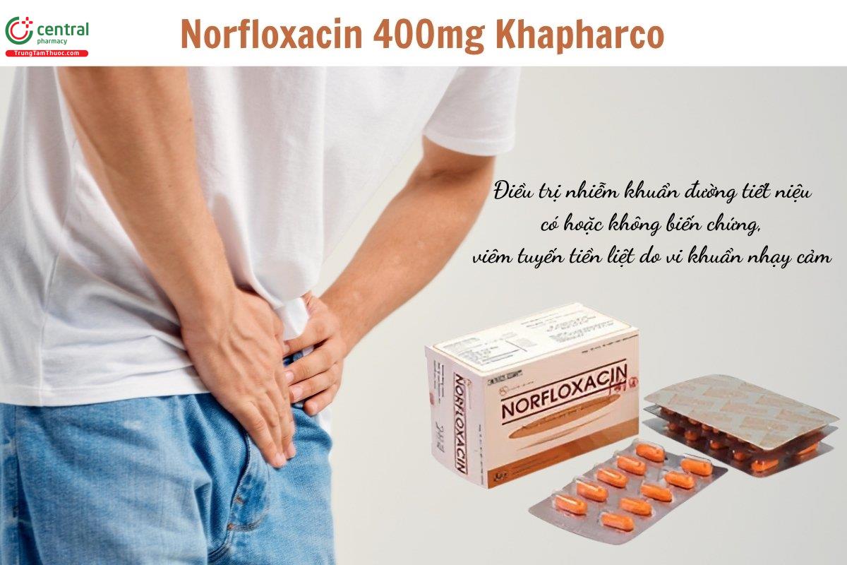Thuốc Norfloxacin 400mg Khapharco