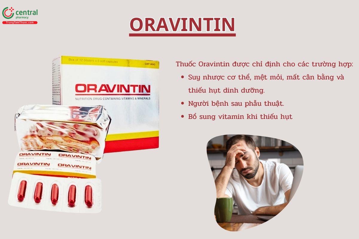 Chỉ định của thuốc Oravintin