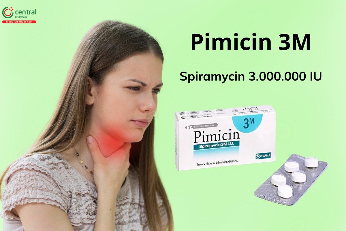 Thuốc kháng sinh Pimicin 3M chứa Spiramycin 3.000.000 IU