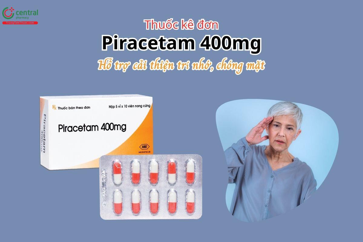 Thuốc Piracetam 400mg Mebiphar - Hỗ trợ cải thiện trí nhớ, chóng mặt