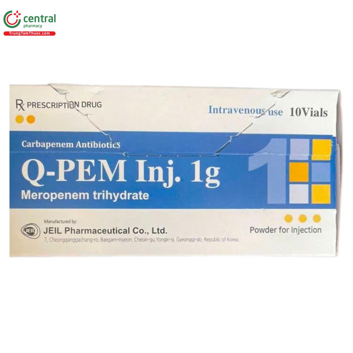 Thuốc Q-Pem Injection 1g điều trị nhiễm khuẩn da, mô mềm