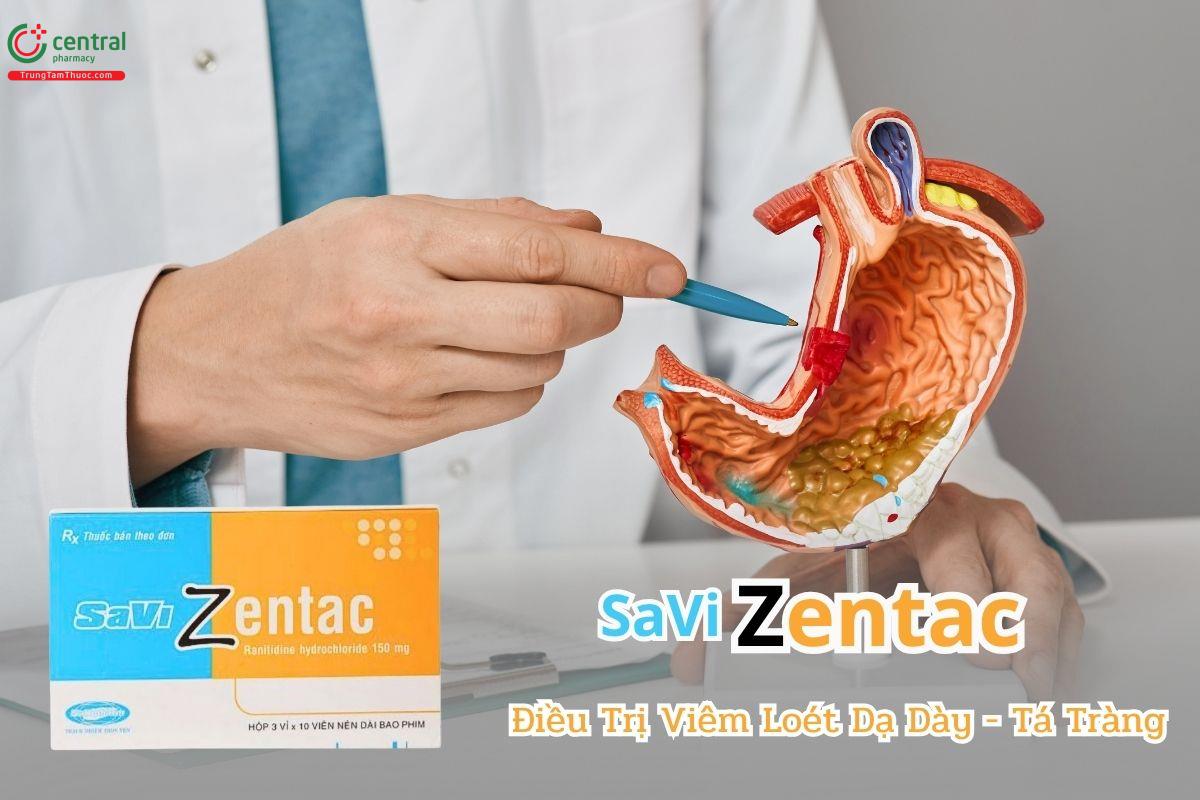 Thuốc SaViZentac 150mg điều trị loét tá tràng, loét dạ dày lành tính