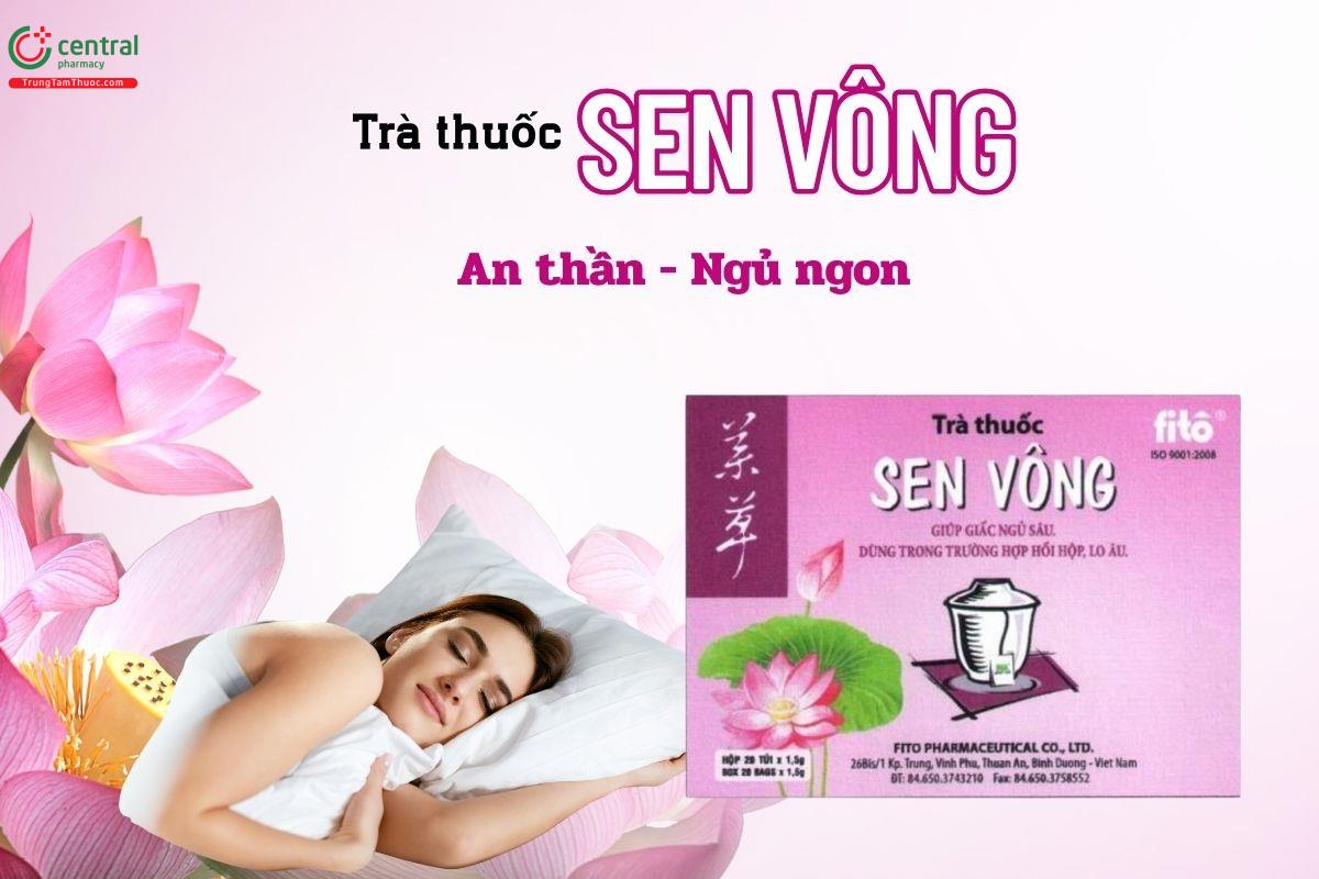 Trà Thuốc Sen Vông Fito Pharma có tác dụng an thần, hỗ trợ ngủ ngon và sâu
