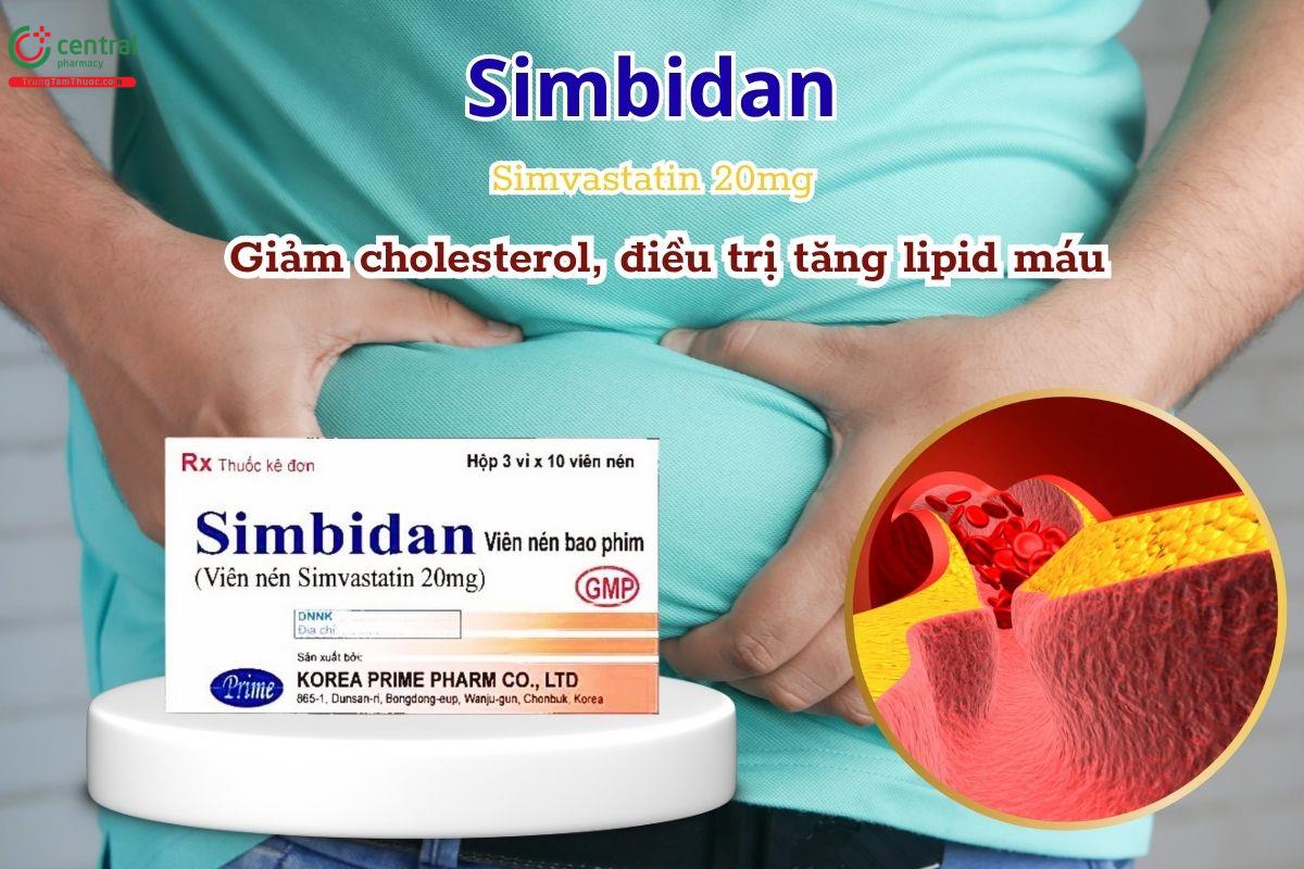 Thuốc Simbidan 20mg giúp giảm cholesterol, điều trị tăng lipid máu