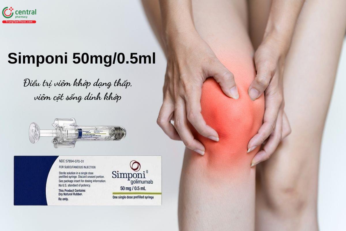 Thuốc Simponi 50mg/0.5ml điều trị viêm khớp dạng thấp, viêm khớp vảy nến