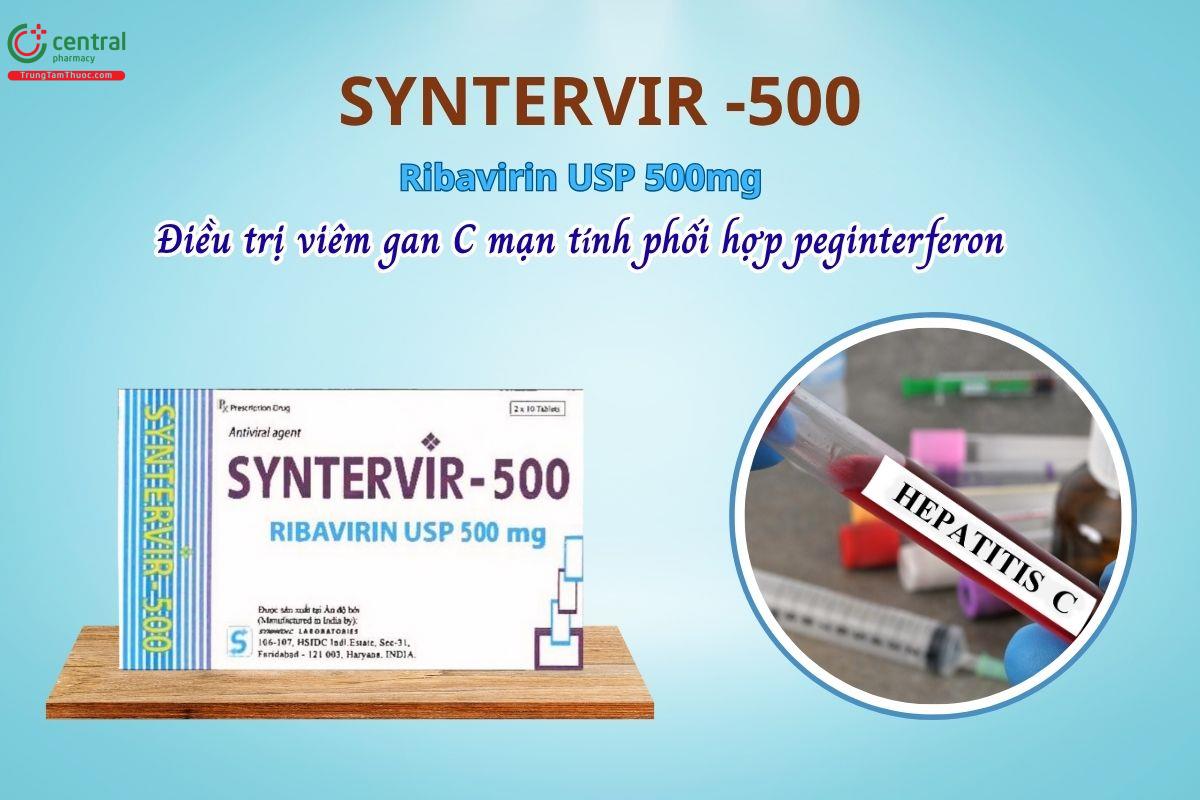 Thuốc Syntervir 500mg điều trị viêm gan C mạn tính phối hợp peginterferon