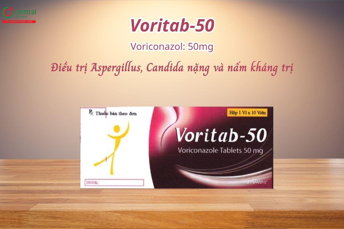Thuốc Voritab 50mg - Điều trị Aspergillus, Candida nặng và nấm kháng trị