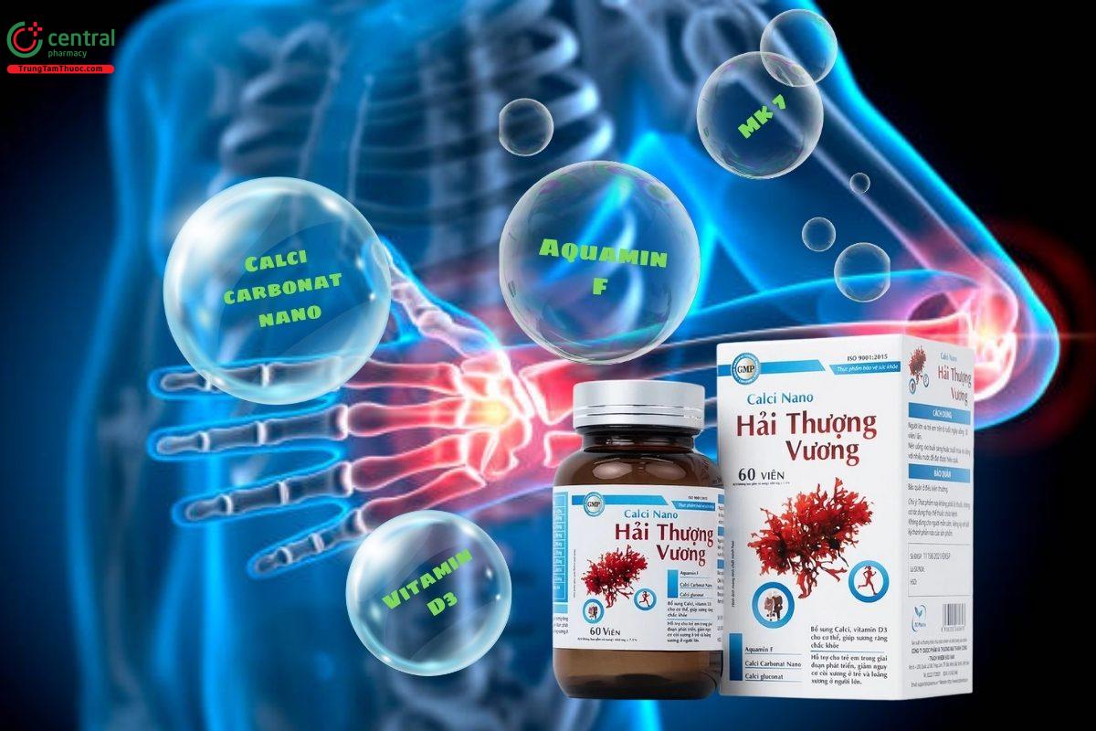 Calci Nano Hải Thượng Vương bổ sung calci, Vitamin D3 cho cơ thể