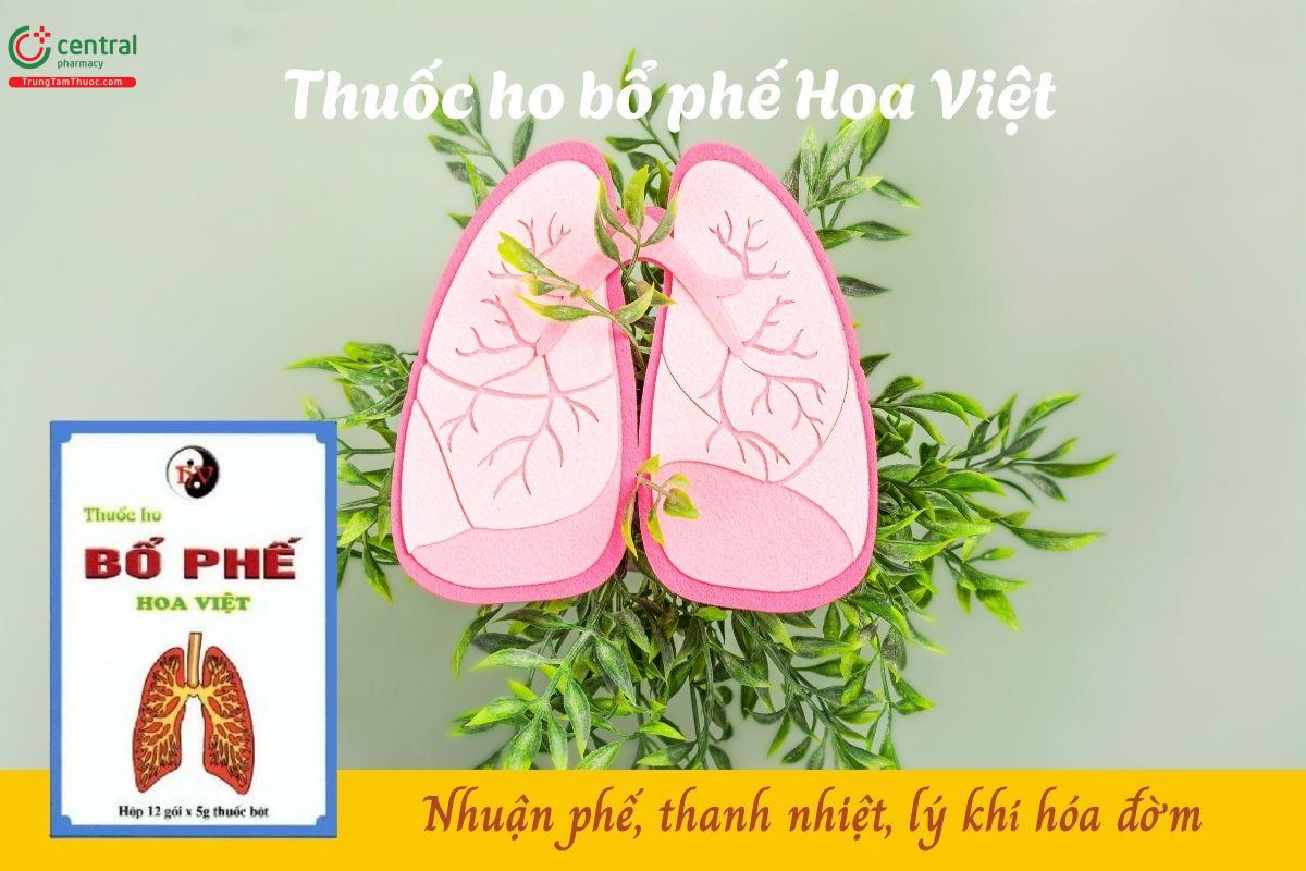 Thuốc ho bổ phế Hoa Việt giúp nhuận phế, thanh nhiệt, lý khí hóa đờm