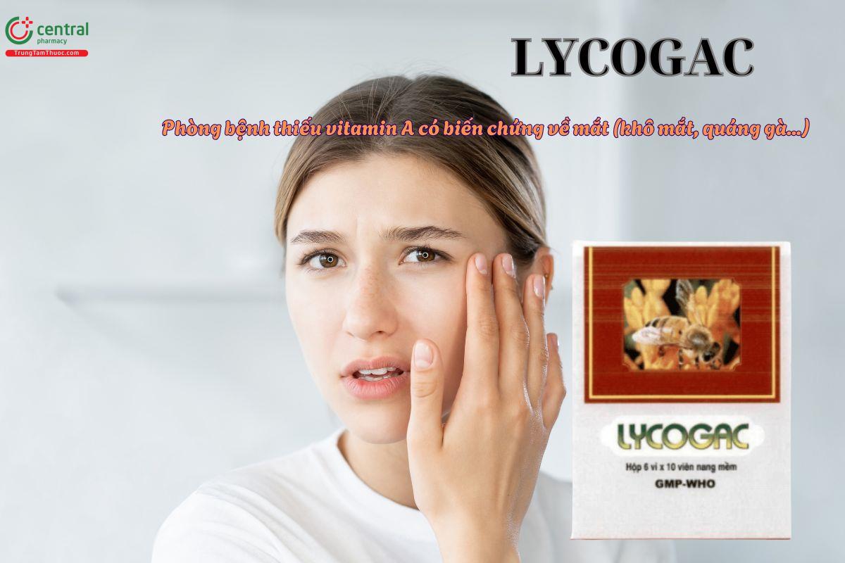 Thuốc Lycogac điều trị khô mắt, quáng gà,...