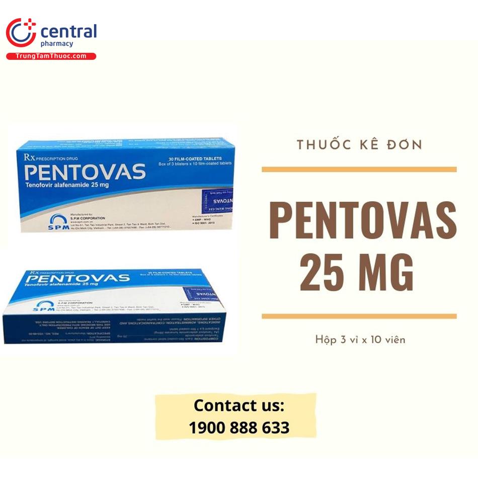 Thuoc Pentovas 25 mg