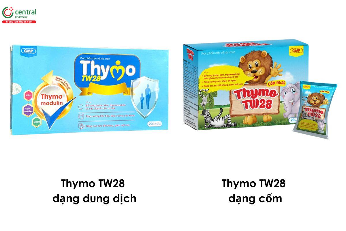 Các dạng bào chế của Thymo TW28