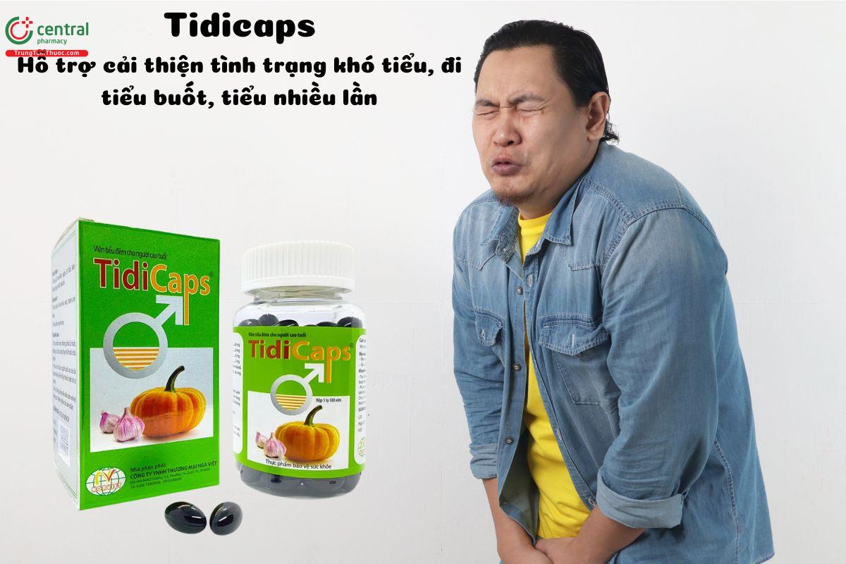 TidiCaps - Cải thiện tình trạng khó tiểu, đi tiểu buốt, tiểu nhiều lần