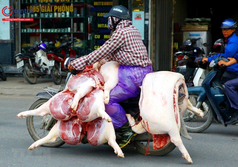 Thịt lợn mất an toàn vệ sinh thực phẩm