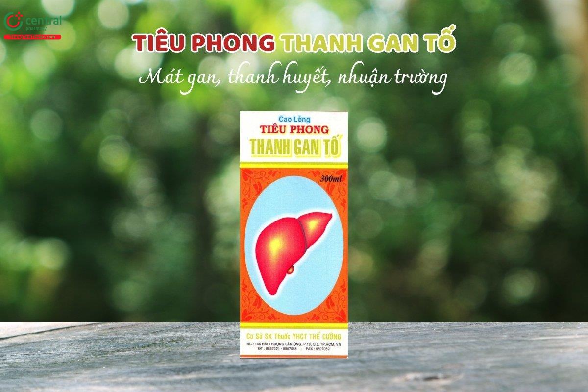 Tiêu phong thanh gan tố giúp làm mát gan, thanh lọc máu và nhuận tràng, dùng trong trường hợp táo bón và các biểu hiện dị ứng như nổi mẩn ngứa, mề đay, hoặc mụn nhọt.