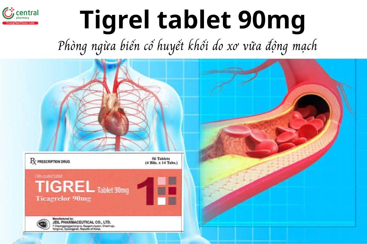 Thuốc Tigrel tablet 90mg - Phòng ngừa biến cố huyết khối do xơ vữa động mạch