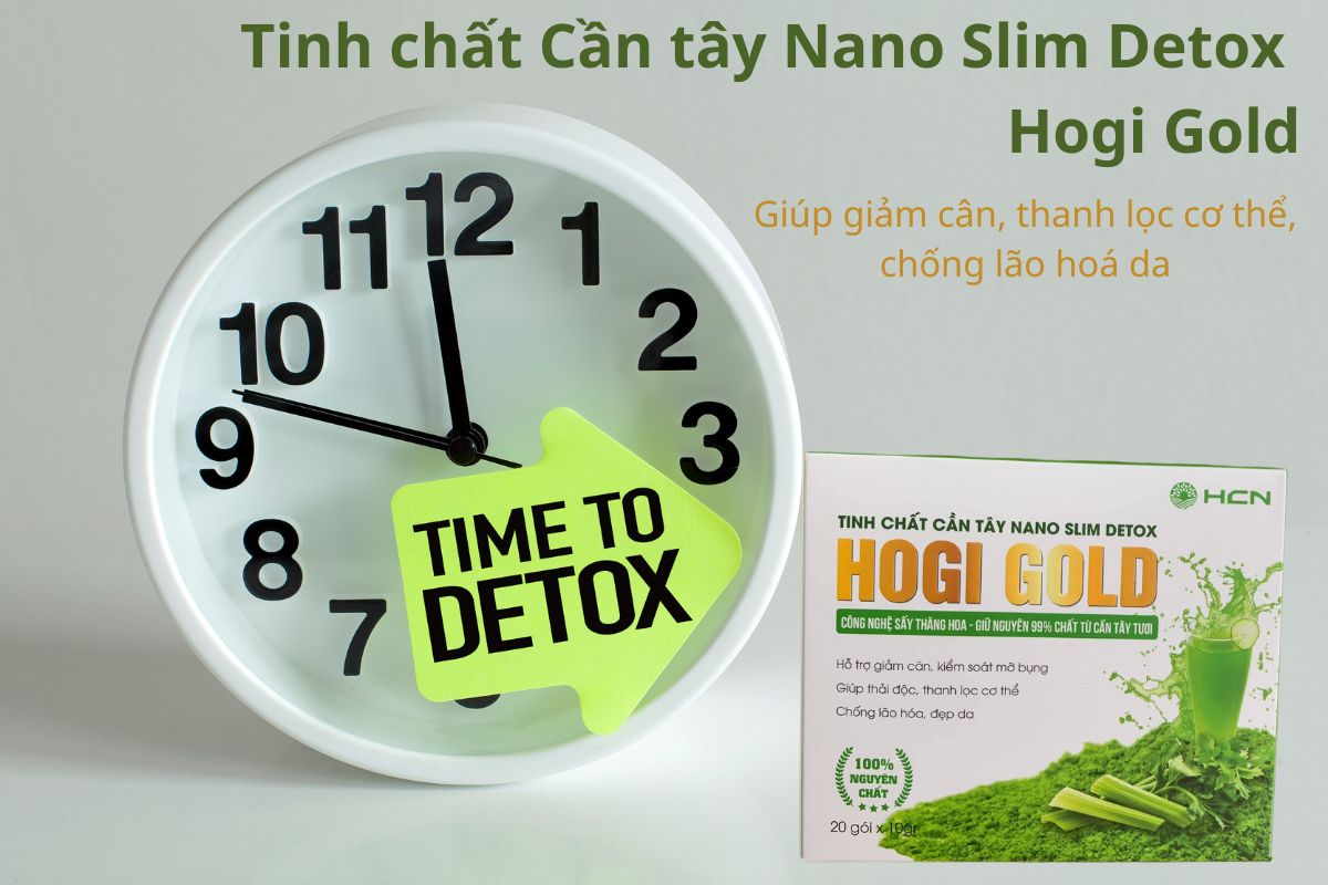 Tinh chất Cần tây Nano Slim Detox Hogi Gold giúp thanh lọc cơ thể