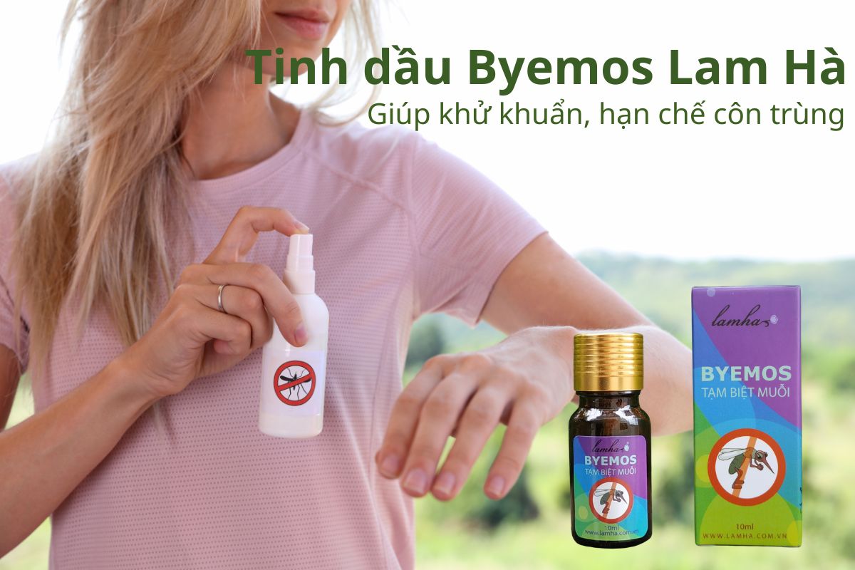 Tinh dầu Byemos Lam Hà giúp khử khuẩn, hạn chế côn trùng