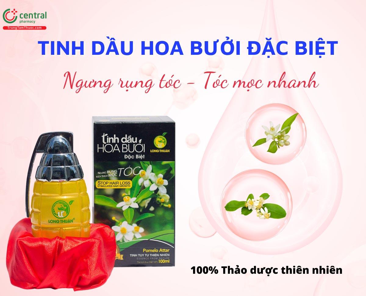 Tinh dầu hoa bưởi đặc biệt Long Thuận - Kích thích mọc tóc, sạch gàu