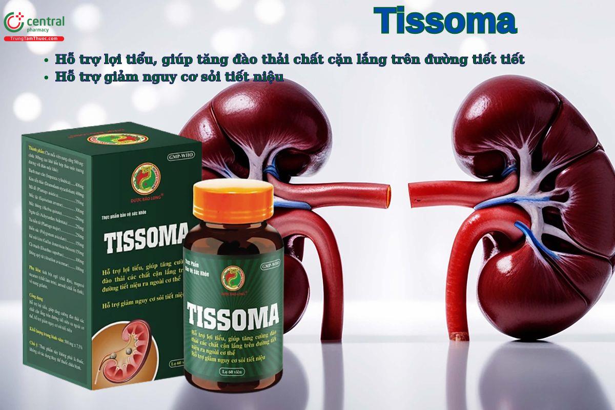 Viên uống Tissoma giúp lợi tiểu, giảm nguy cơ hình thành sỏi tiết niệu