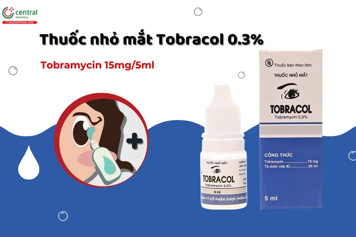 Thuốc nhỏ mắt Tobracol 0.3% điều trị nhiễm khuẩn ở mắt (Hộp 01 chai 5ml)