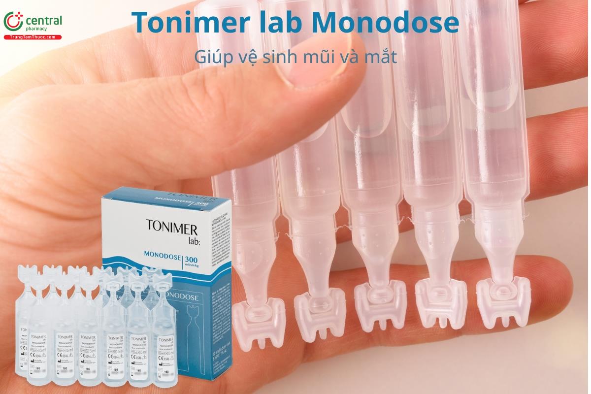 Tonimer lab Monodose giúp vệ sinh và làm sạch mũi - mắt