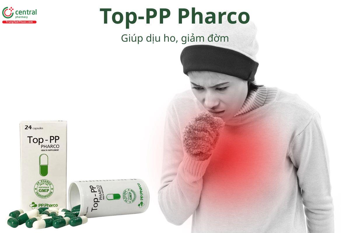 Top-PP Pharco hỗ trợ giảm ho, làm dịu cổ họng và giảm đờm