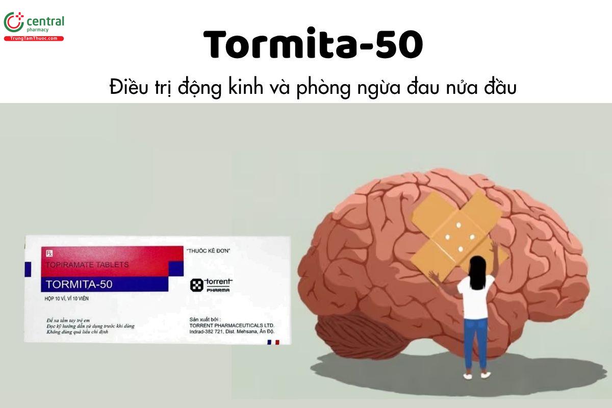 Thuốc Tormita-50 - Điều trị động kinh và phòng ngừa đau nửa đầu 