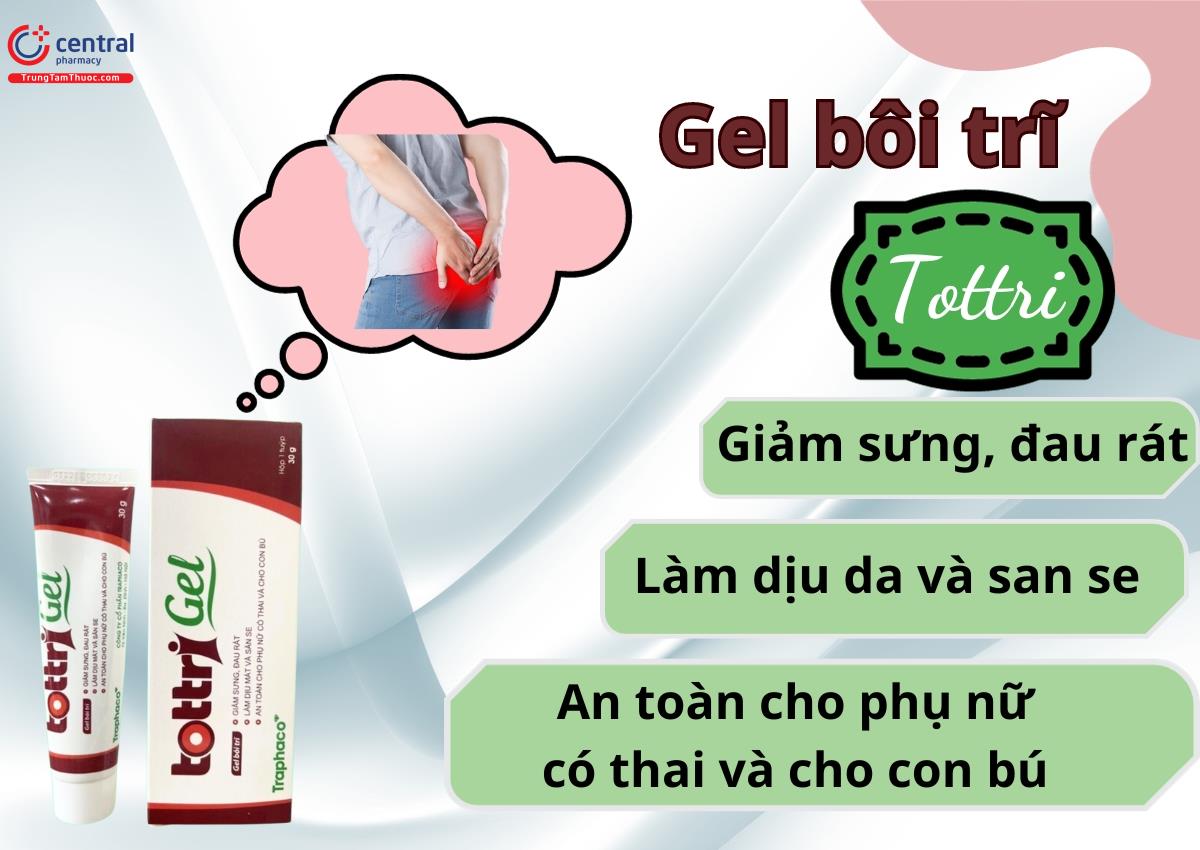Thuốc Tottri gel - Giải pháp an toàn, hiệu quả làm giảm đau rát trong bệnh trĩ