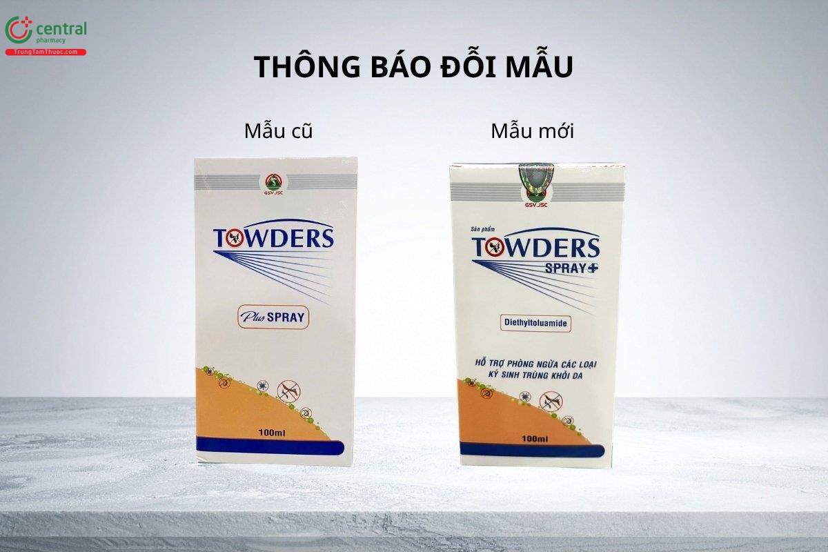 Thông báo đổi mẫu Towders Spray+ 100ml