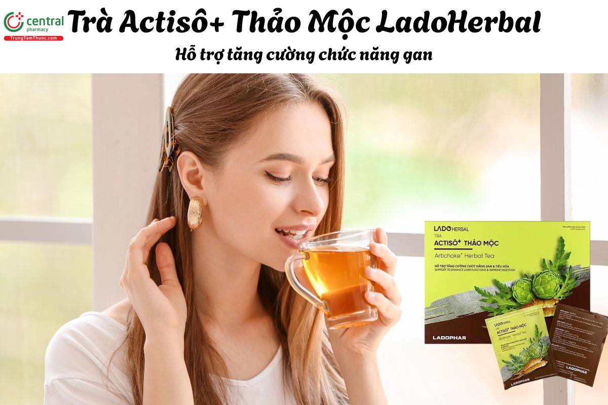 Trà Actisô+ Thảo Mộc LadoHerbal - Giúp tăng cường chức năng gan