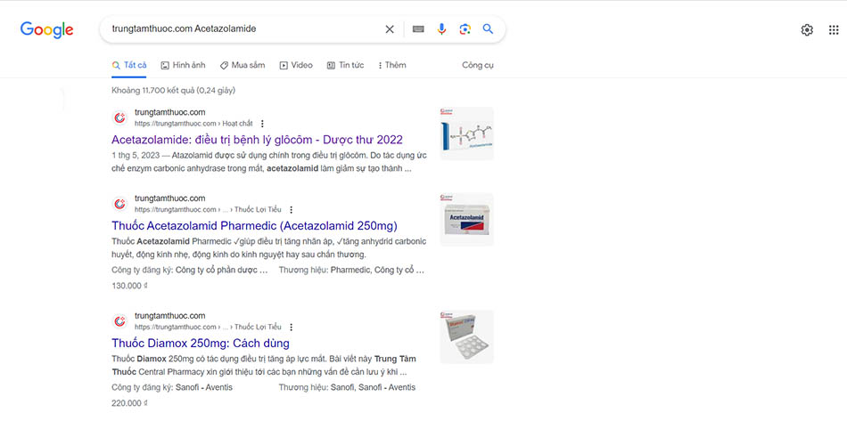 Hình 4: Cách 1: Kết quả tra cứu bằng google tìm kiếm