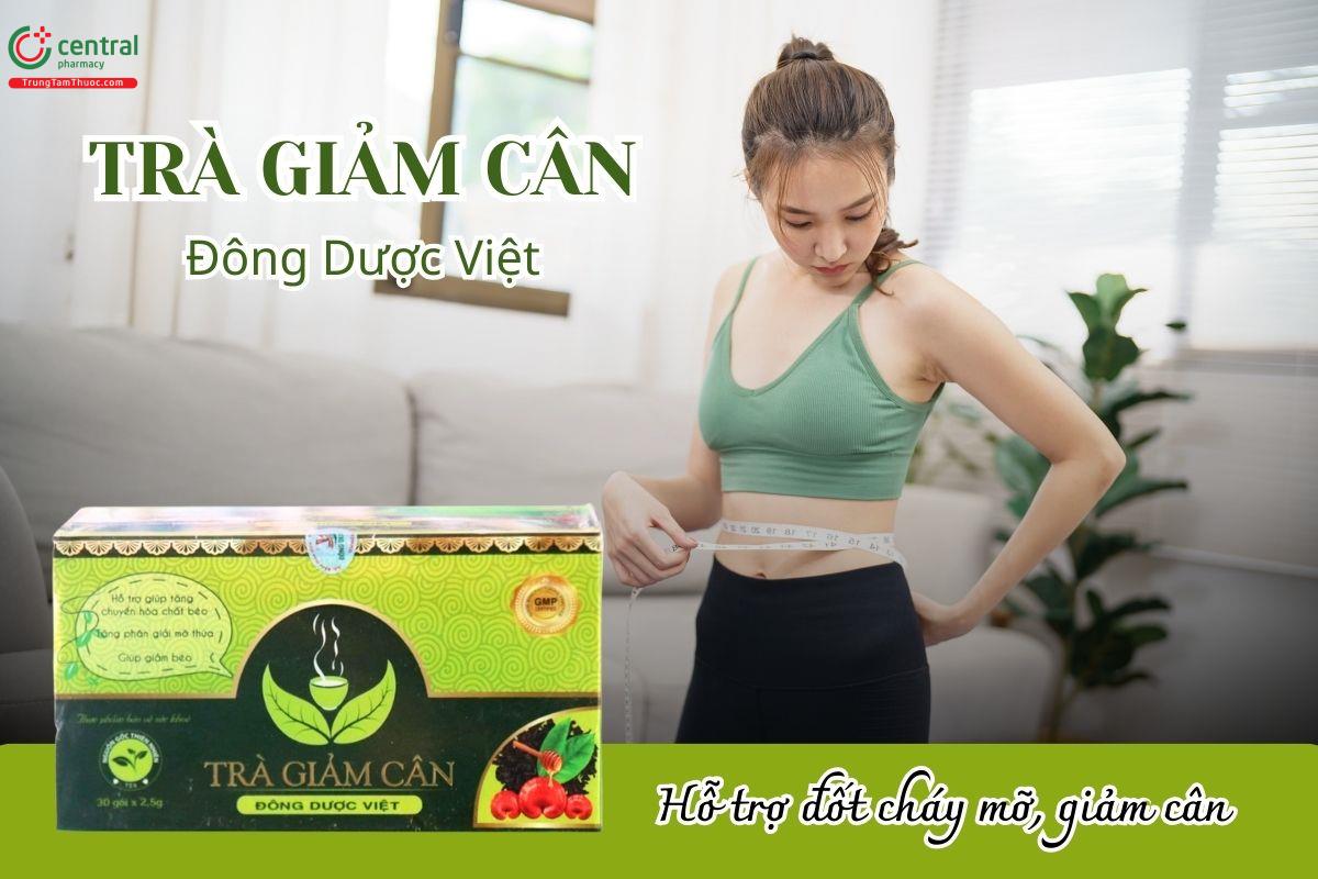 Trà Giảm Cân Đông Dược Việt hỗ trợ đốt cháy mỡ và giảm cân