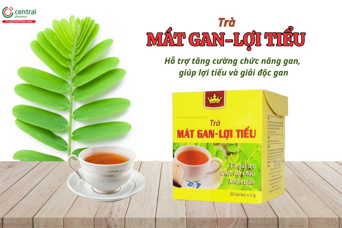 Trà Mát Gan Lợi Tiểu Kingphar hỗ trợ tăng cường chức năng gan, giúp lợi tiểu và giải độc gan