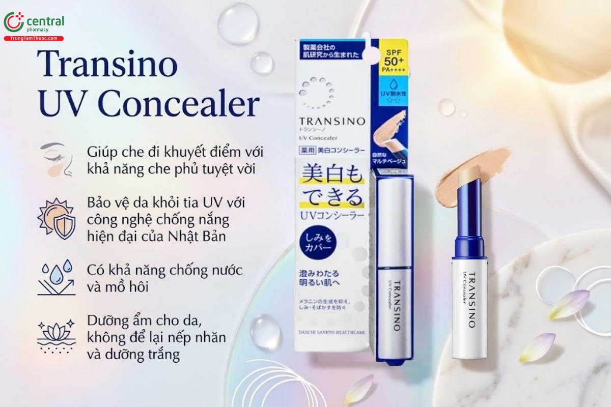 Thanh che khuyết điểm Transino che phủ tốt, bảo vệ làn da trước tia UV