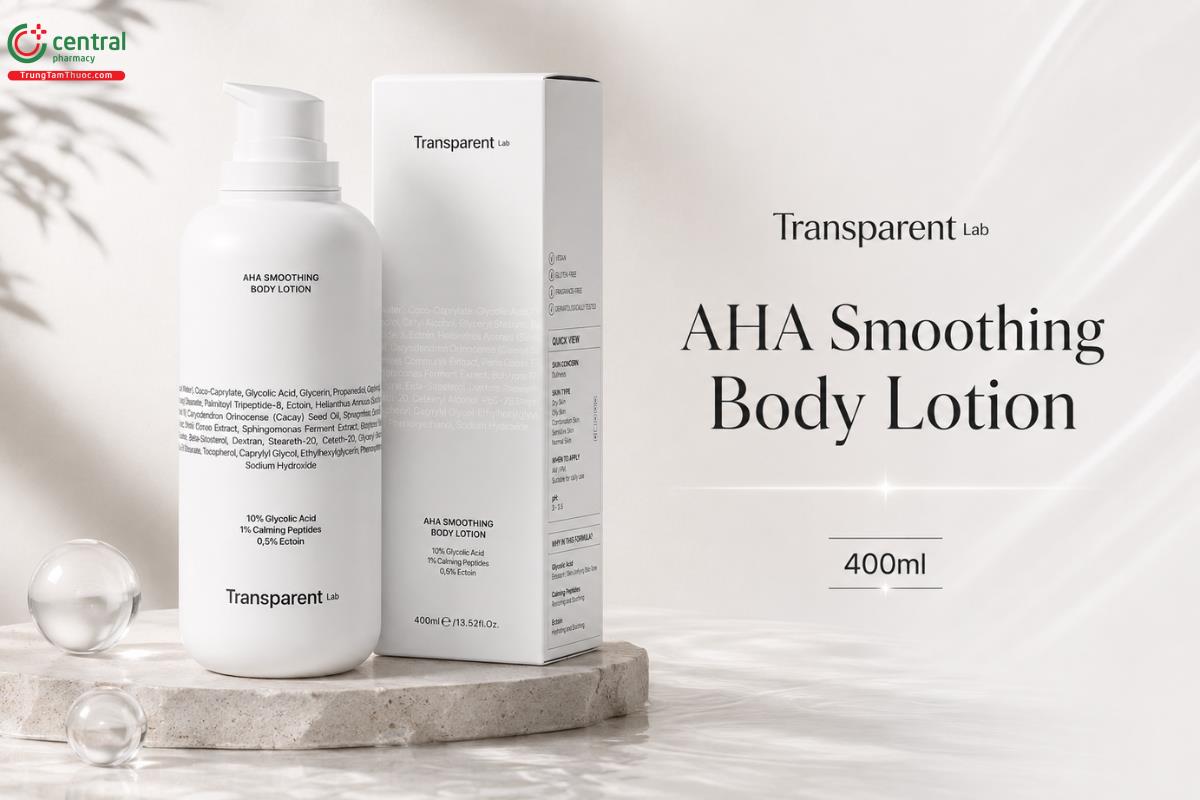 Sữa dưỡng thể Transparent Lab AHA Smoothing Body Lotion 400ml