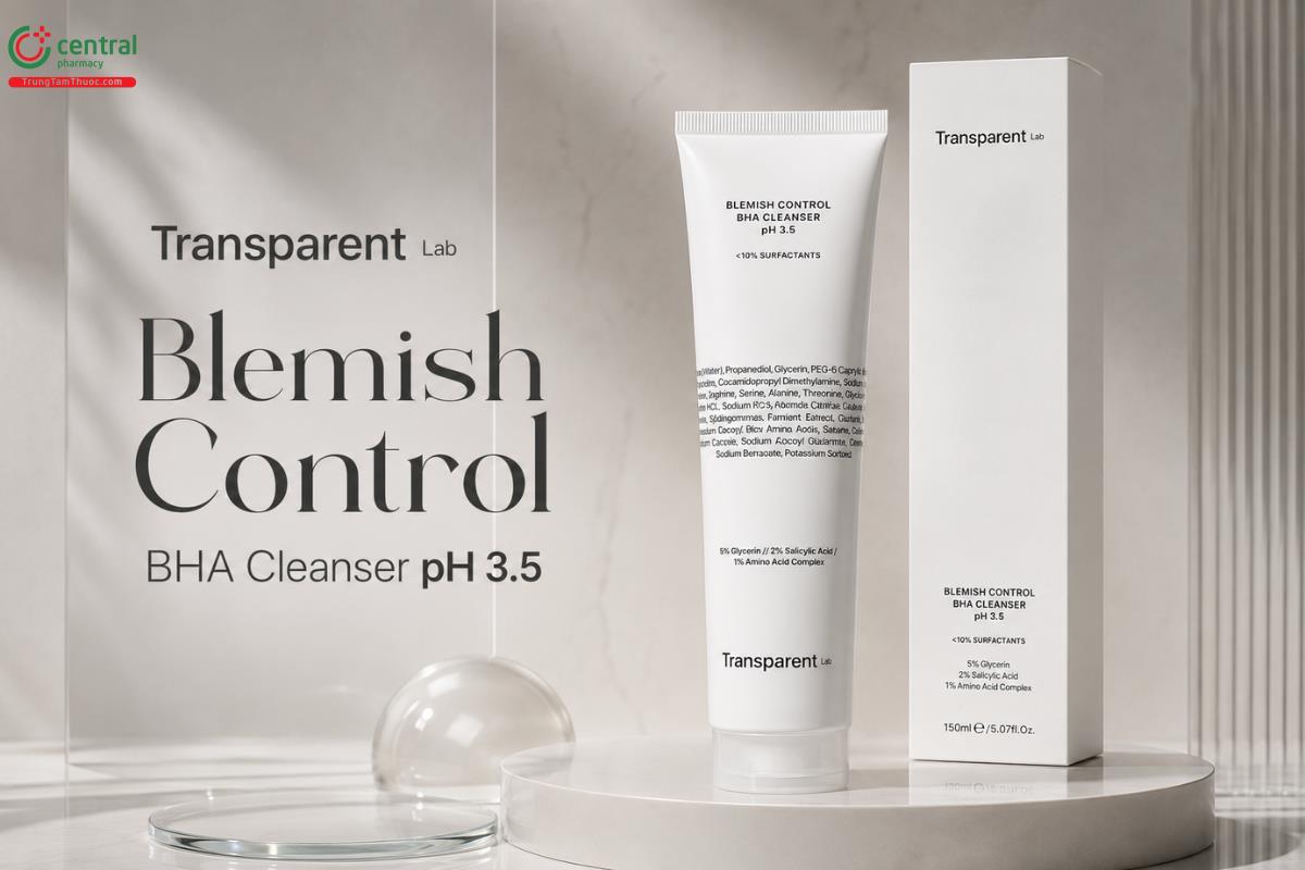 Gel rửa mặt Transparent Lab Blemish Control BHA Cleanser 150ml