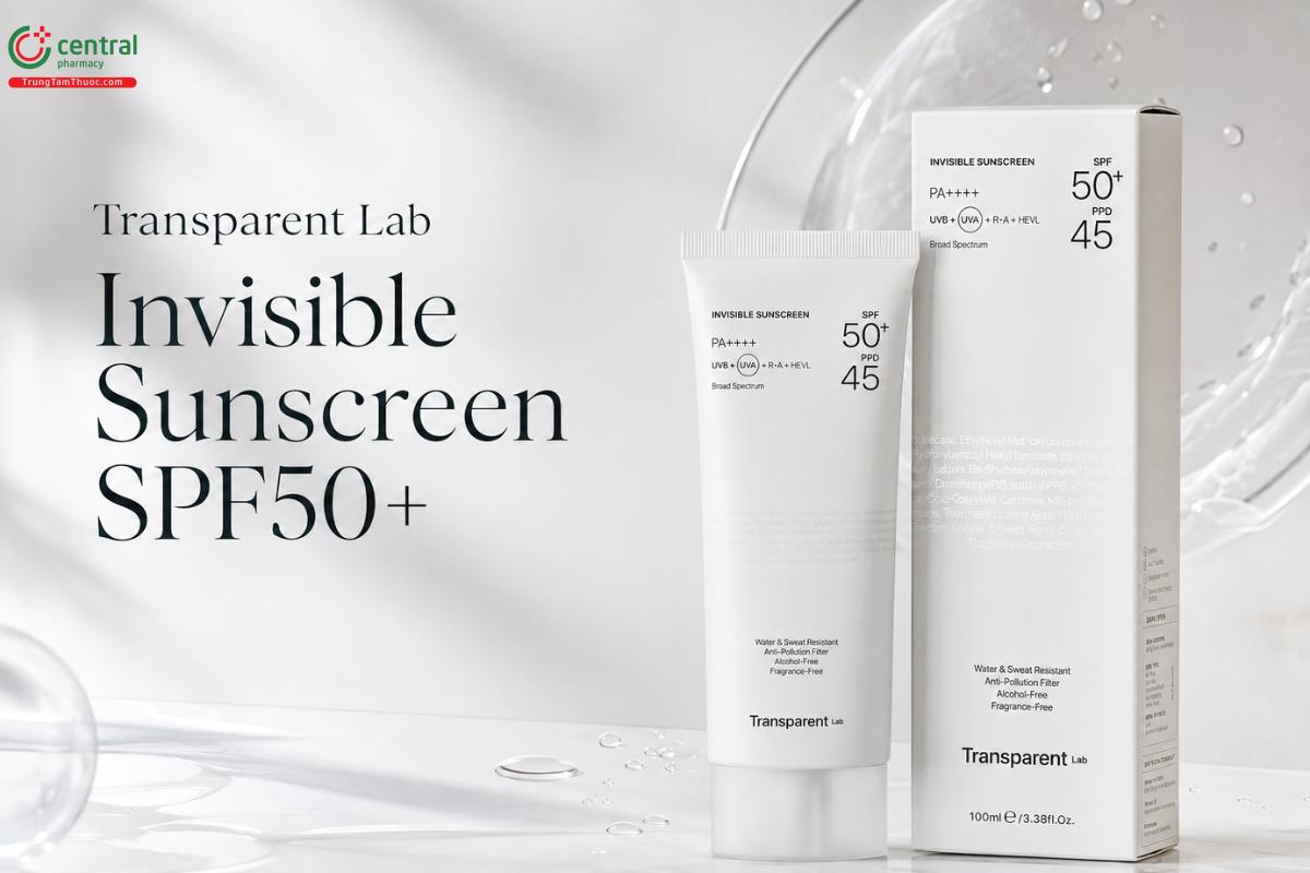 Gel chống nắng Transparent Lab Invisible Sunscreen SPF50+ 100ml