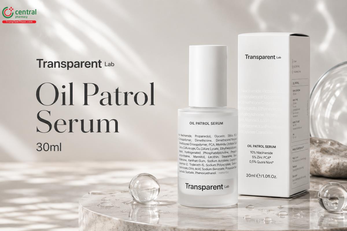 Transparent Lab Oil Patrol Serum điều tiết lượng bã nhờn từ gốc