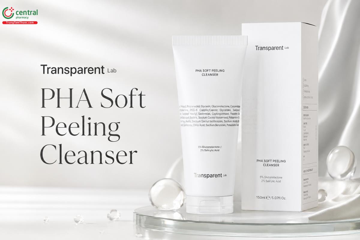 Sữa rửa mặt Transparent Lab PHA Soft Peeling Cleanser Gel rửa mặt 150ml
